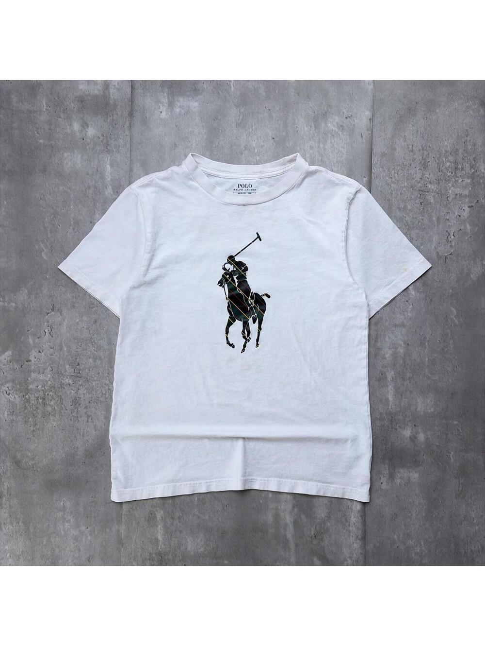 Y2K White Polo Ralph Lauren Big Pony T-Shirt